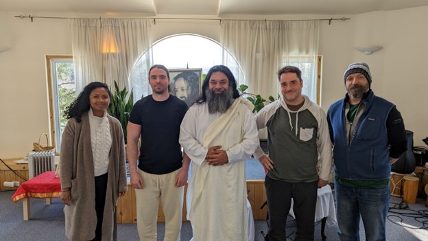 Russ with four others at a retreat